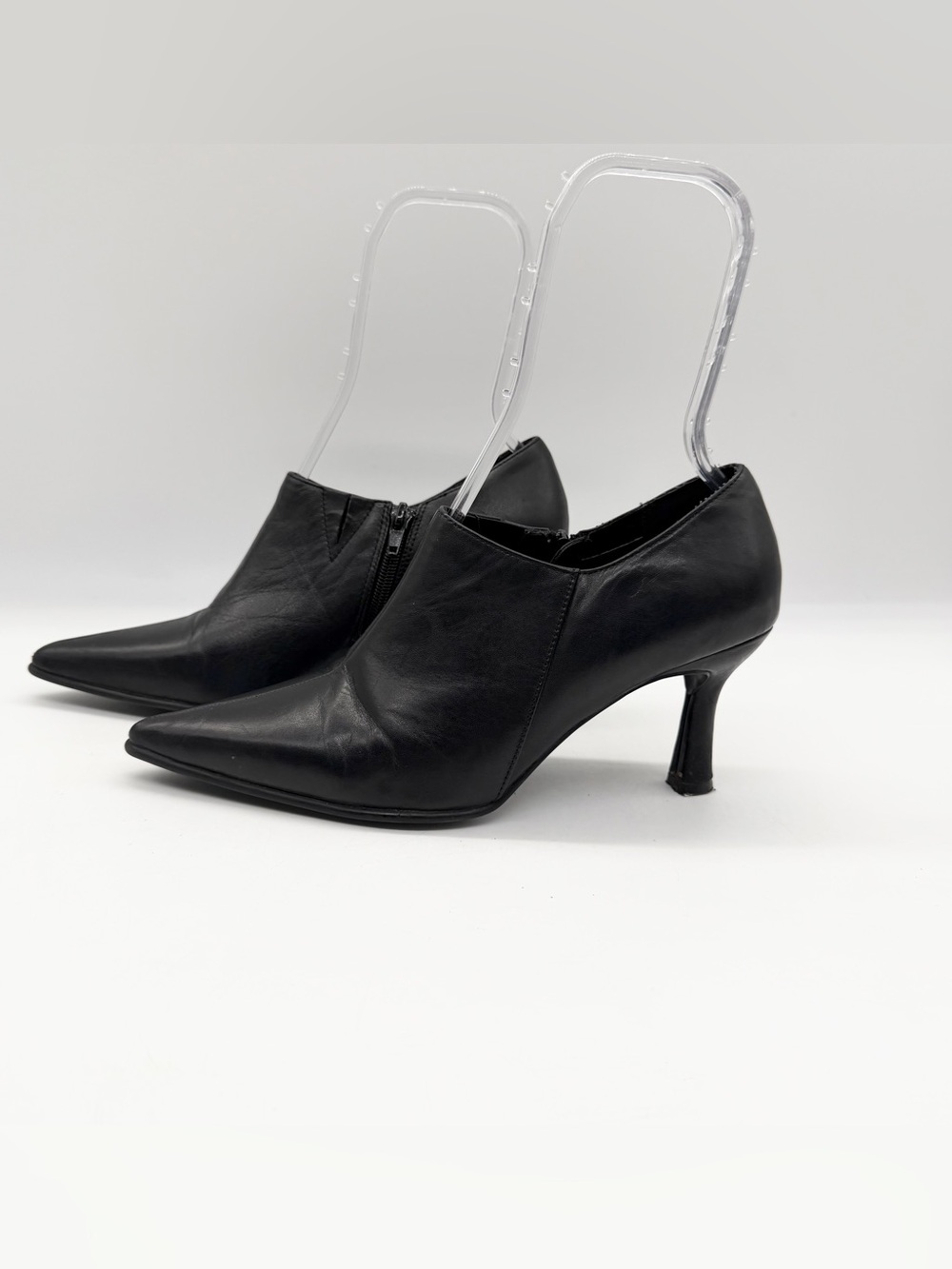 Chinese Laundry Leather Pointed Ankle Booties Slip-on Black Women’s Size 9